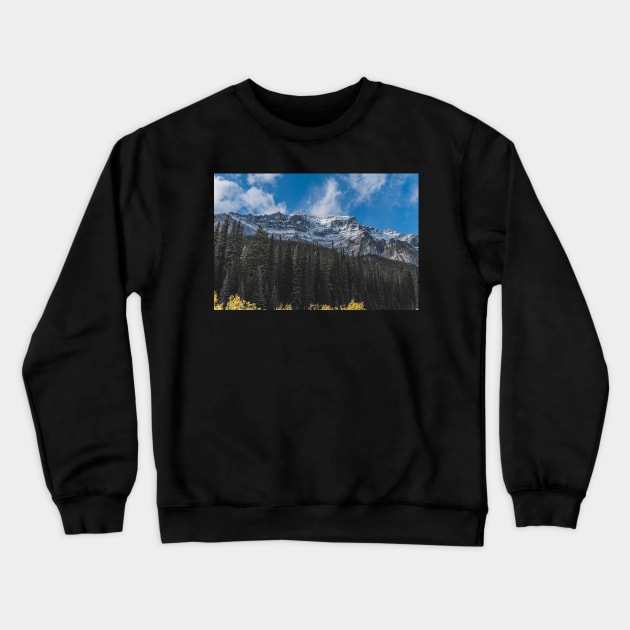 Ice Cap Mountain Landscape Banff/Jasper Crewneck Sweatshirt by Robtography